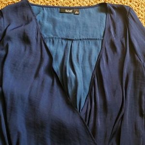 Navy Blue Long V-Neck Shirt